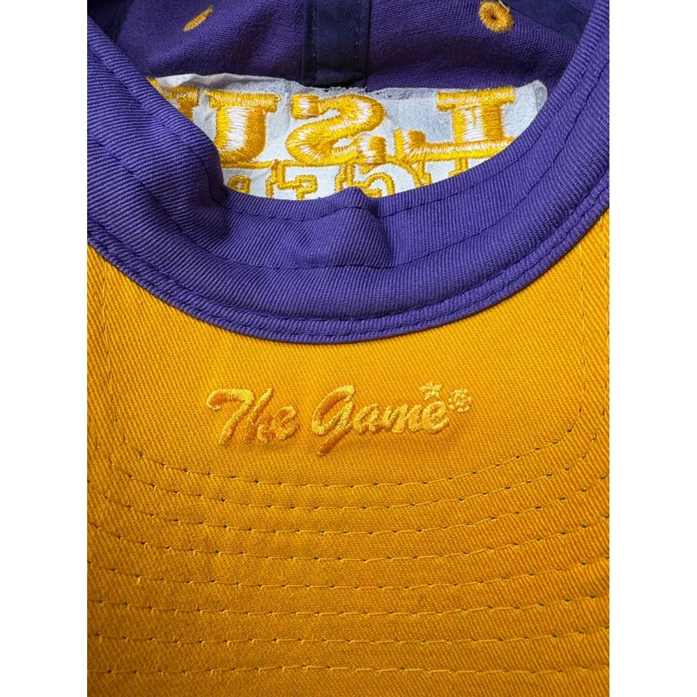 LSU Tigers The Game Purple Adjustable Strapback Baseball Hat Cap Yellow Logo OSF